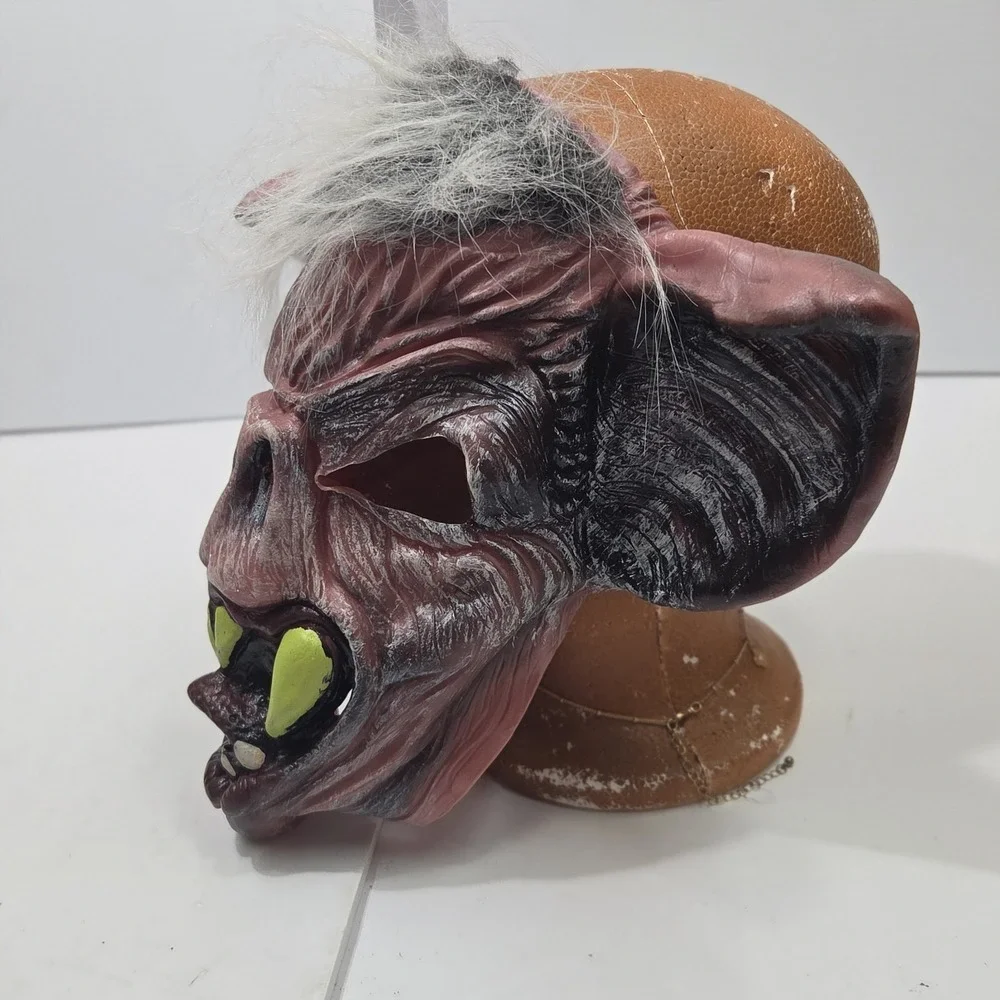 Rabid Bat 1/2 Mask Halloween Costume Fangs Fur Fun World RN 66780
